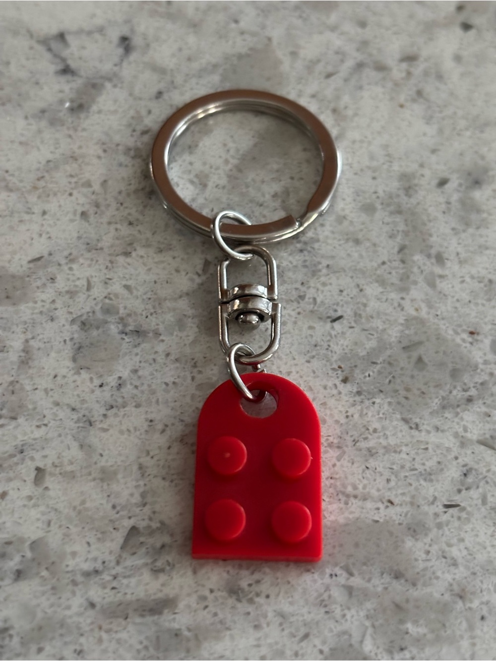 Lego Red Brick Stud Keychain Key & Card Holder